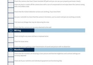 Cctv Checklist Template Cctv Maintenance Checklist What You Need to Know Free Pdf