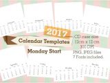 Cd Calendar Template 2017 Items Similar to 2017 Calendars Printable Cd Case Size