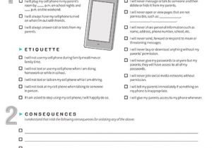 Cell Phone Contract Template Teen Cell Phone Contract Imom