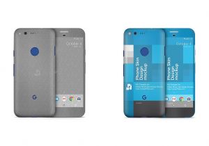 Cell Phone Skin Templates Google Pixel Mobile Skin Mockup Product Mockups