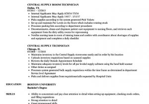 Central Service Technician Resume Sample Central Supply Technician Resume Samples Velvet Jobs