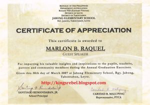 Certificate Of Appreciation for Speakers Template Tidbits and bytes Example Of Certificate Of Appreciation