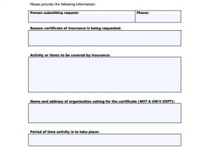 Certificate Of Insurance Request form Template 15 Certificate Of Insurance Templates to Download Sample