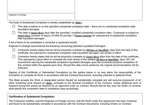 Certificate Of Substantial Completion Template Certificate Of Substantial Completion In Word and Pdf formats