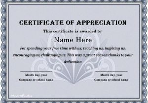 Certificates Of Appreciation Templates 31 Free Certificate Of Appreciation Templates and Letters