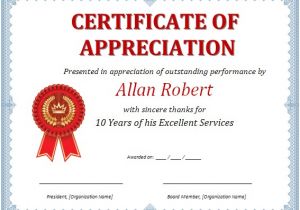 Certificates Of Appreciation Templates Ms Word Certificate Of Appreciation Office Templates Online