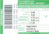 Certified Mail Receipt Template Certified Mail Information