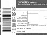 Certified Mail Receipt Template Domestic Mail Manual S912 Certified Mail