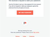 Change Password Email Template 10 Free Password Reset Request Letter HTML Css