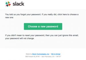 Change Password Email Template Password Reset Email Design From Slack Really Good Emails