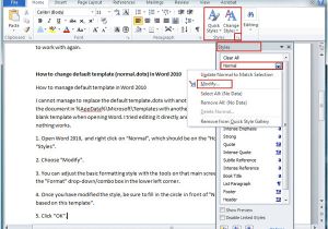 Change the normal Template In Word 2010 How to Change Default Template In Word 2007 2010isunshare Blog