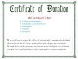 Charitable Donation Certificate Template Charity Voucher Templates Samples and Templates