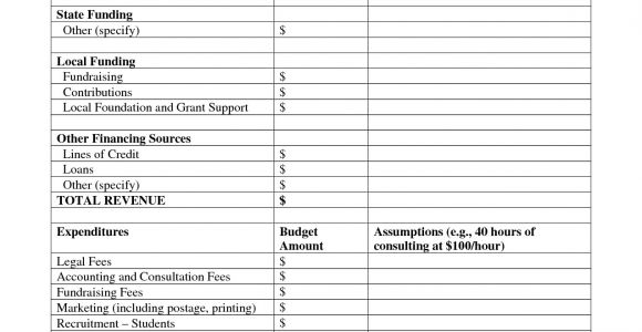 Charter School Budget Template Best Photos Of Charter School Budget Template Sample