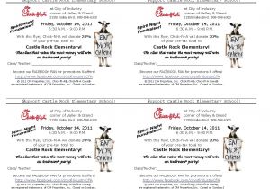 Chick Fil A Flyer Template Castle Rock Community Club October 2011