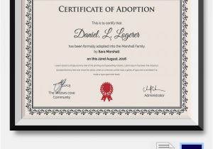 Child Adoption Certificate Template Adoption Certificate Template 12 Free Pdf Psd format