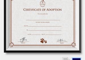Child Adoption Certificate Template Adoption Certificate Template 12 Free Pdf Psd format