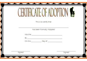 Child Adoption Certificate Template Adoption Certificate Template 9 the Best Template Collection