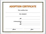 Child Adoption Certificate Template Child Adoption Certificate Template Best Templates Ideas