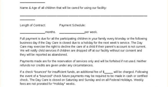 Child Care Employment Contract Template Best 25 Daycare Contract Ideas On Pinterest Daycare