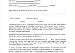 Child Care Provider Contract Template Child Care Contract Template Hashdoc Childcare Ideas