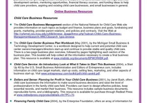 Child Daycare Business Plan Template Lovely Home Child Care Business Plan 1 Plans Centre