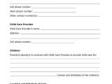 Childcare Contract Template Free Printable Pdf format form Child Care Agreement for