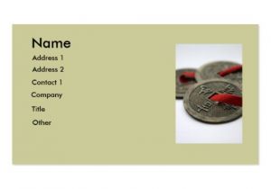 Chinese Business Card Template Chinese Good Luck Coins Business Card Template Zazzle Co Uk