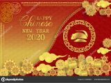 Chinese New Year Invitation Card Chinese New Year 2020 Greeting Card Wth Cute Rat Zodiac