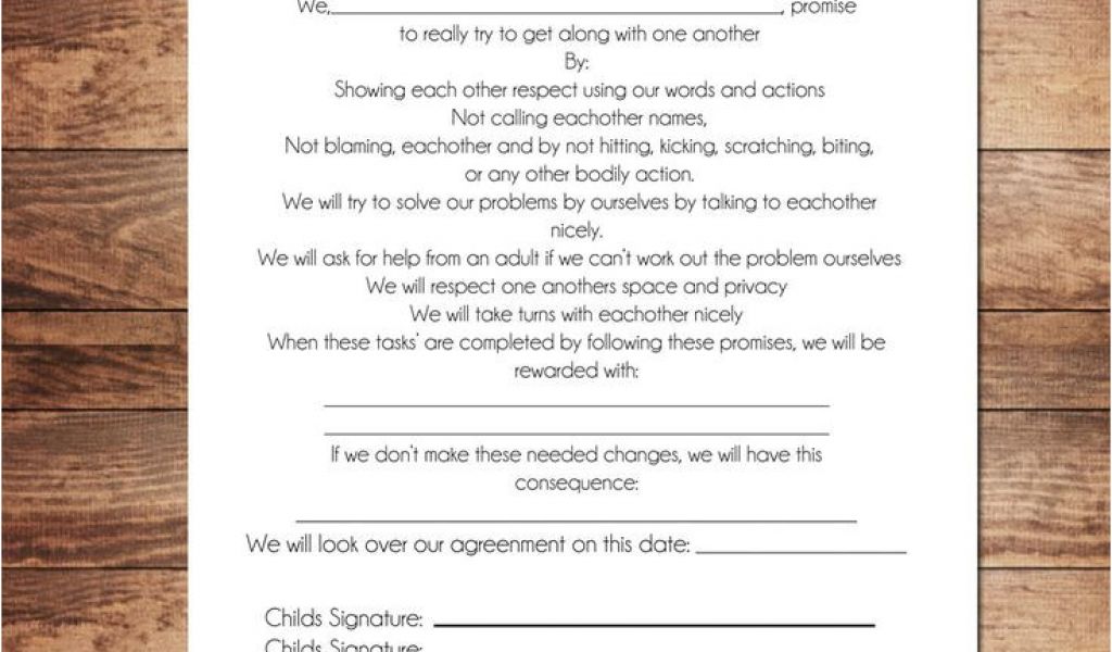 chore contract template