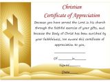 Christian Certificate Of Appreciation Template thoughtful Pastor Appreciation Certificate Templates to