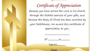 Christian Certificate Of Appreciation Template thoughtful Pastor Appreciation Certificate Templates to