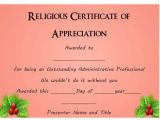 Christian Certificate Template 50 Professional Free Certificate Of Appreciation
