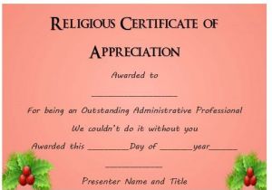 Christian Certificate Template 50 Professional Free Certificate Of Appreciation