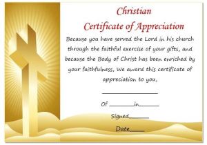 Christian Certificate Template thoughtful Pastor Appreciation Certificate Templates to