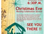 Christian Christmas Flyer Template Free Christmas Eve Service Church Flyer Template Flyer Templates