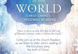 Christian Christmas Flyer Template Free Light Of the World Christmas Flyer Template Flyer Templates