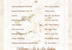 Christian Wedding order Of Service Template 16 Wedding order Of Service Templates Free Sample