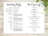 Christian Wedding order Of Service Template byron Printable Wedding order Of Service Template