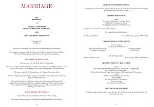 Christian Wedding order Of Service Template Royal Wedding order Of Service Princess Diana Funeral