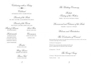 Christian Wedding order Of Service Template Template Wedding Ceremony order Of Service Template