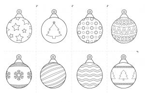 Christmas Baubles Templates to Colour Free Christmas Printables for Kids Rss