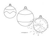 Christmas Baubles Templates to Colour Round Baubles Template
