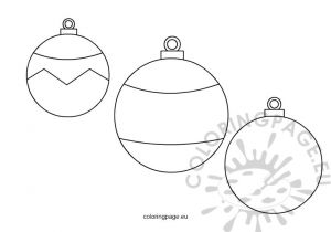 Christmas Baubles Templates to Colour Round Baubles Template