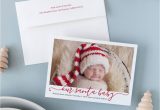 Christmas Card and Birth Announcement Our Santa Baby Holiday Photo Card by Meredith Collie for