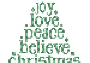 Christmas Card Cross Stitch Patterns Bogo Free Merry Christmas Christmas Tree Joy Love Believe