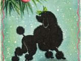 Christmas Card Ideas with Dog Vintage Christmas Card Poodle Card Vintage Poodle