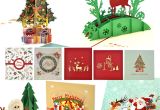Christmas Card Inserts 6 X 6 Christmas Cards Ezakka 3d Christmas Cards Pop Up Holiday Greeting Gifts Cards with Envelopes for Xmas Merry Christmas New Year 5 Pack