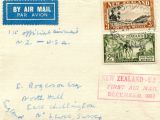 Christmas Card Postage New Zealand First Panam Airmail New Zealand to United States January 1938
