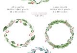 Christmas Card Template to and From Watercolor Christmas Wreath Clipart Christmas Card