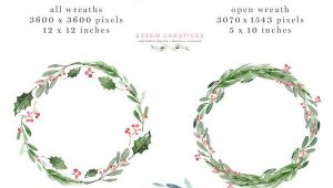 Christmas Card Template to and From Watercolor Christmas Wreath Clipart Christmas Card